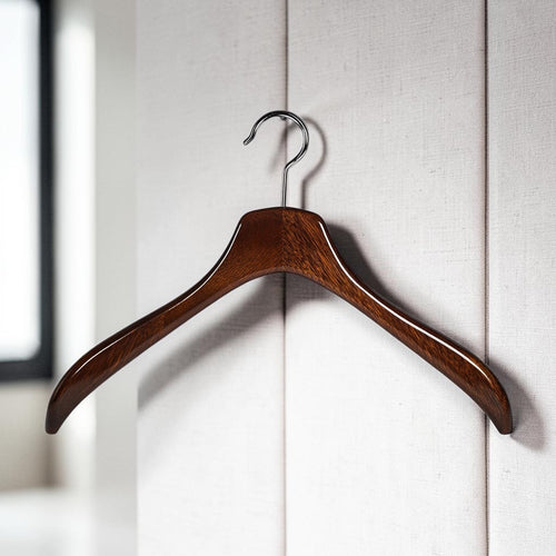 Glpwc Heavy-Duty Wooden Hangers - Solid & Durable Coat Hangers with Swivel Hook - Ideal for Suits, Jackets & Coats - Elegant Home Organization