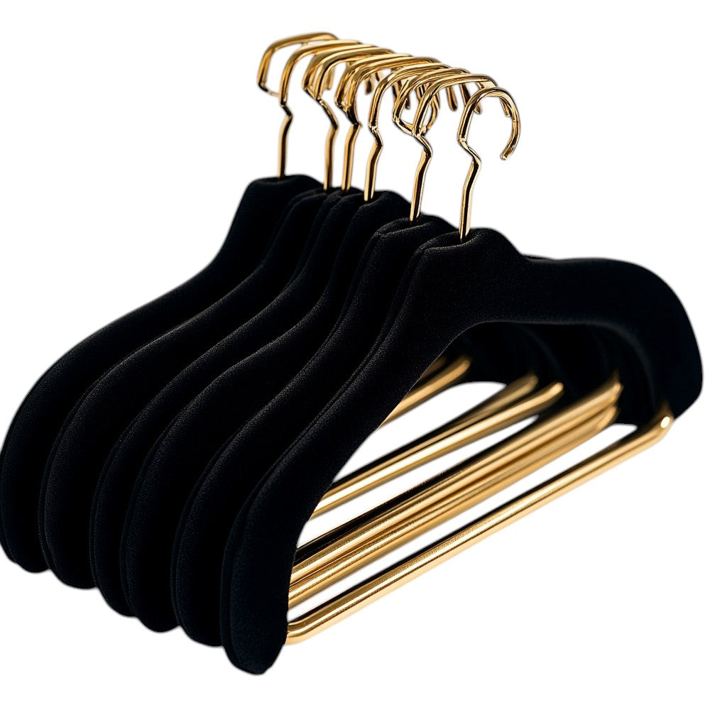 Glpwc Non-Slip Velvet Hangers - 20 Pack - Ultra-Slim Space-Saving Design - Soft Fabric Hangers for Shirts, Dresses & Coats