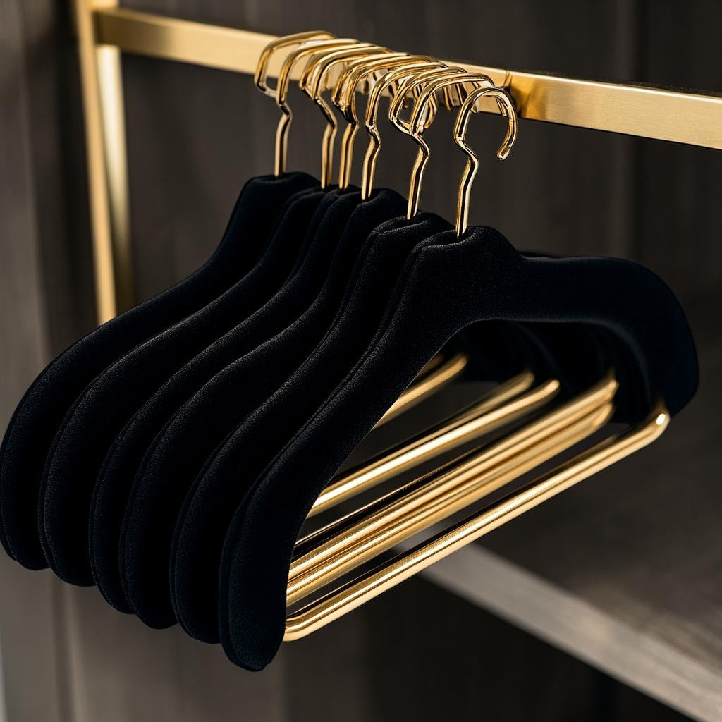 Glpwc Non-Slip Velvet Hangers - 20 Pack - Ultra-Slim Space-Saving Design - Soft Fabric Hangers for Shirts, Dresses & Coats