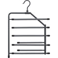 Glpwc Folding Five Tier Trouser Hanger Charcoal Gray - Product view