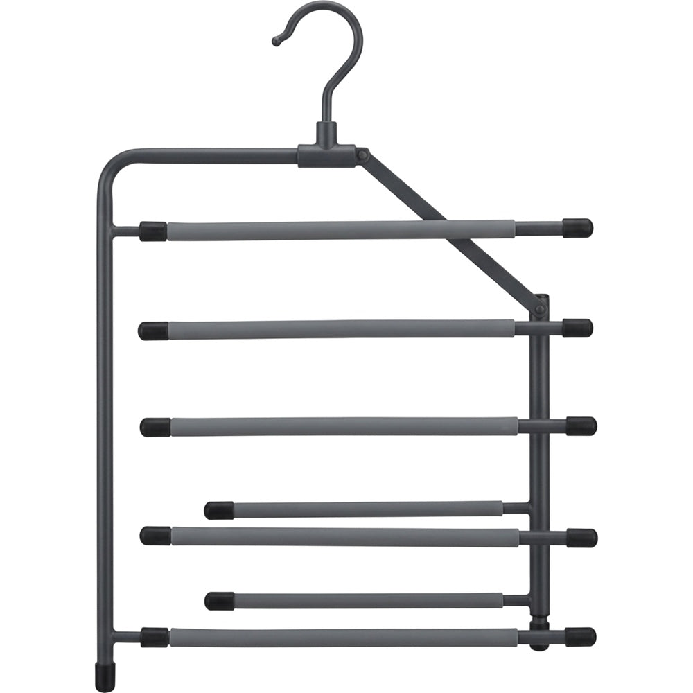 Glpwc Folding Five Tier Trouser Hanger Charcoal Gray - Product view